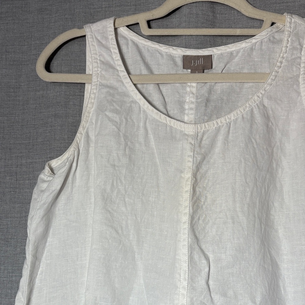 J. Jill - White Sleeveless Linen Dress - NWOT - size S - Picture 4 of 12